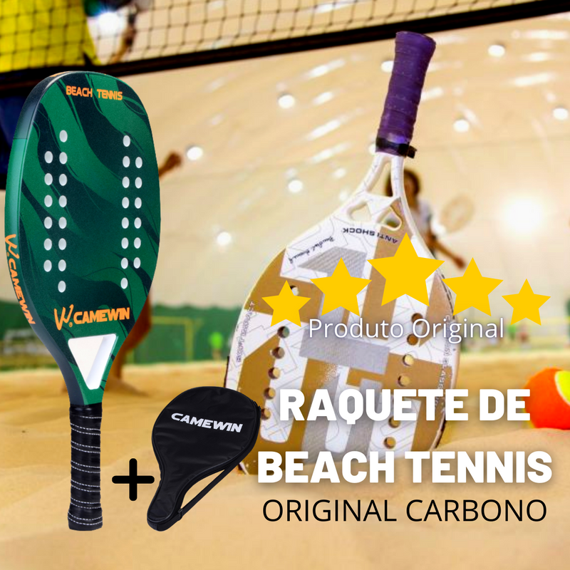 Raquete de Beach Tennis De Praia Camewin Original Carbono